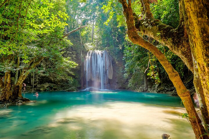Erawan Waterfalls and Bridge Over River Kwai Tour from Bangkok - photo
