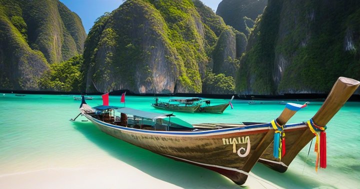 Limestone islands in the Andaman Sea
